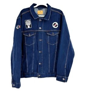 Nashville Music City Denim Trucker Jean Jacket Men's 2XL Cowboy‎ Western Rodeo